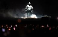 Kanye West at the Rolling loud WJS - Source: Getty